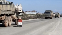 video hang loat khi tai quan su cua syria un un keo toi thanh pho idlib