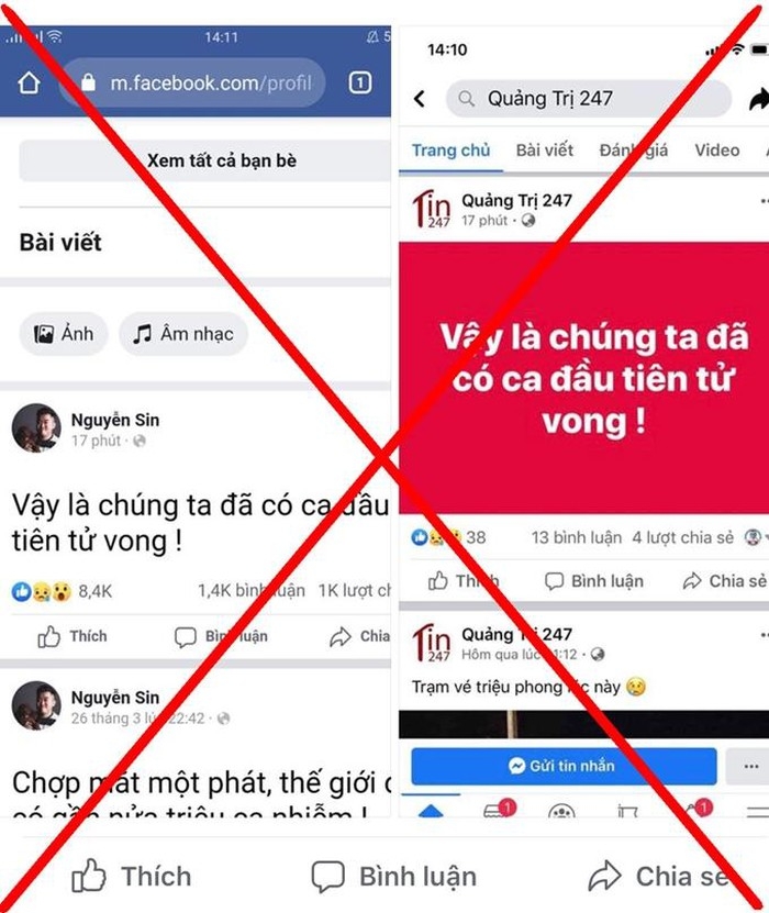 thong tin viet nam co 1 truong hop benh nhan covid 19 tu vong la sai su that