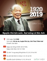 Infographic: Cuộc đời và sự nghiệp nguyên Chủ tịch nước Lê Đức Anh