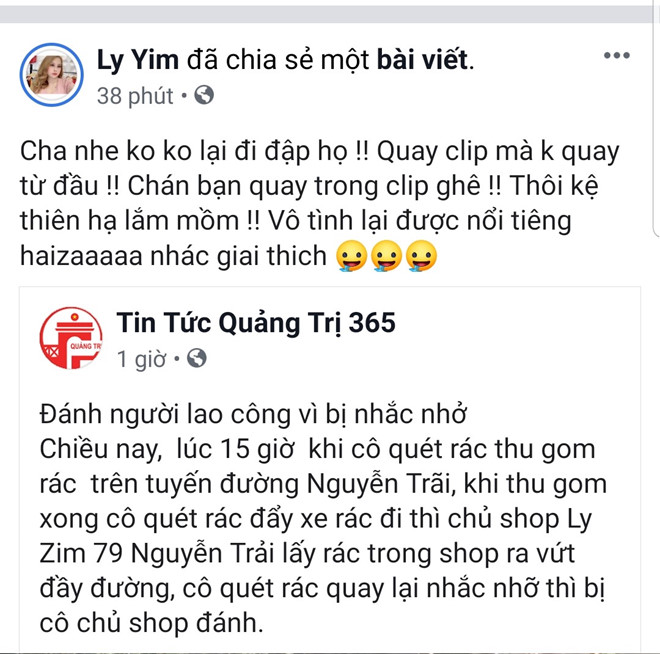sau vu choang nhau vi tui rac nu lao cong va co chu shop noi gi