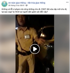 CSGT bắt người dân xoá clip mới cho lên xe đã bị xử lý như thế nào?