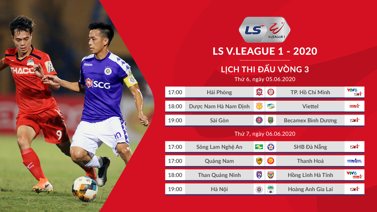 lich thi dau vong 3 v league 2020 moi va day du nhat ha noi fc dai chien pho nui