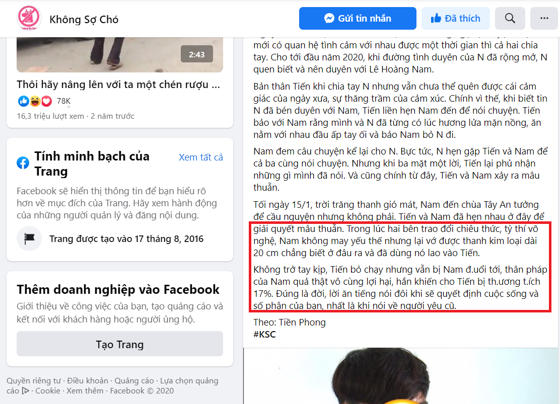 hang loat fanpage xuyen tac su that do muc phat con qua nhe
