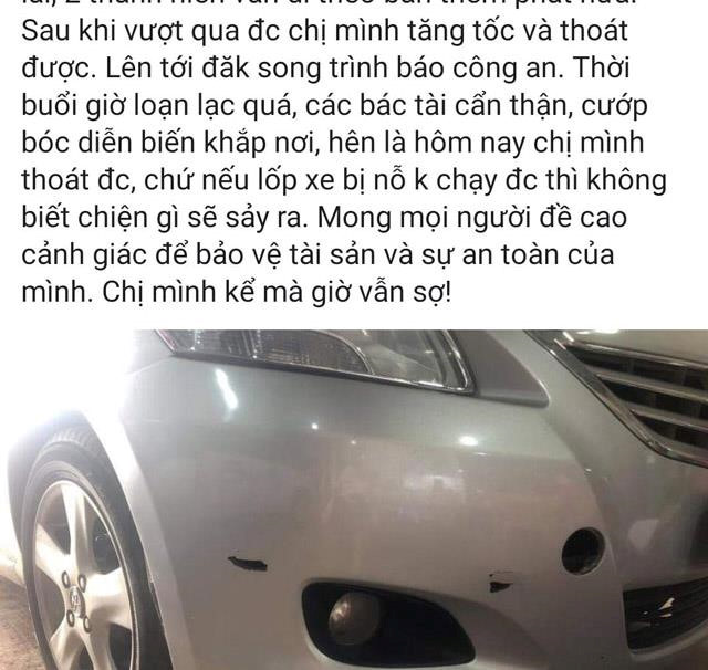 Thực hư nữ tài xế bị cướp bắn 2 phát súng trên đường Hồ Chí Minh? thuc hu nu tai xe bi cuop ban 2 phat sung tren duong ho chi minh