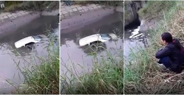 Học lái, người phụ nữ đưa cả xe lẫn thầy xuống mương nước