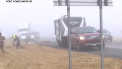 video hai hung container mat banh van phong nhu bay tren duong