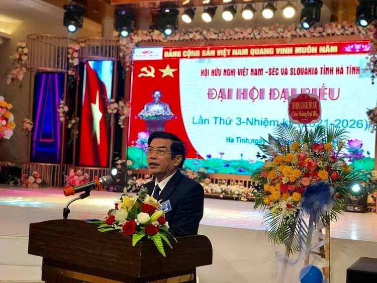Ông Trần Đức Đạm tiếp tục là Chủ tịch Hội Hữu nghị Việt Nam- Séc, Slovakia tỉnh Hà Tĩnh nhiệm kỳ 2021-2026