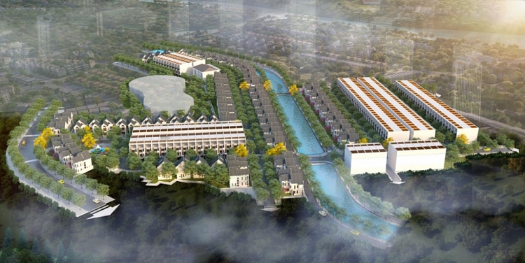 Phối cảnh tổng thể Khu đô thị Mỏ Bạch Central Hills tại Thành phố Thái Nguyên.