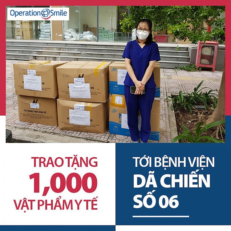 1,560 vật phẩm y tế đã được Operation Smile Vietnam gây quỹ và gửi đến bệnh viện quận 11.