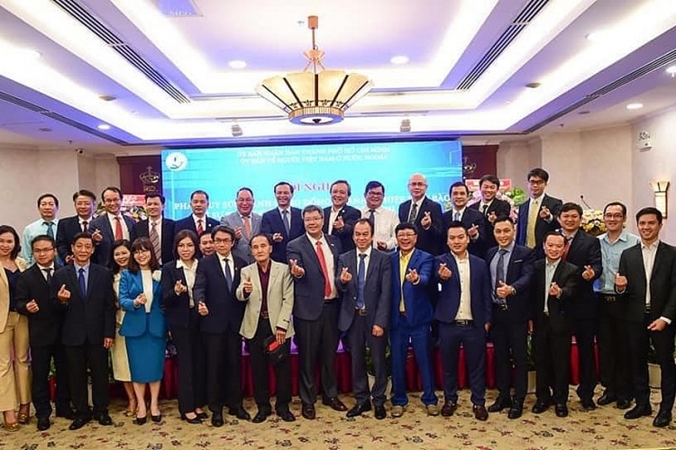 Các đại biểu tham dự Hội nghị kiều bào đóng góp ý kiến về chuyển đổi số và khắc phục tác động của đại dịch COVID-19 để phát triển kinh tế Việt Nam, ngày 30.10.2020 tại TP.HCM.