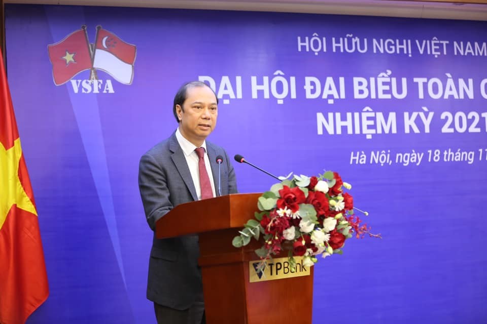 Ông Vũ Viết Ngoạn tái đắc cử Chủ tịch Hội hữu nghị Việt Nam-Singapore nhiệm kỳ 2021-2026
