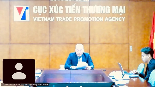 Đại diện Cục Xúc tiến Thương mại, Bộ Công Thương Việt Nam phát biểu tại hội thảo. 