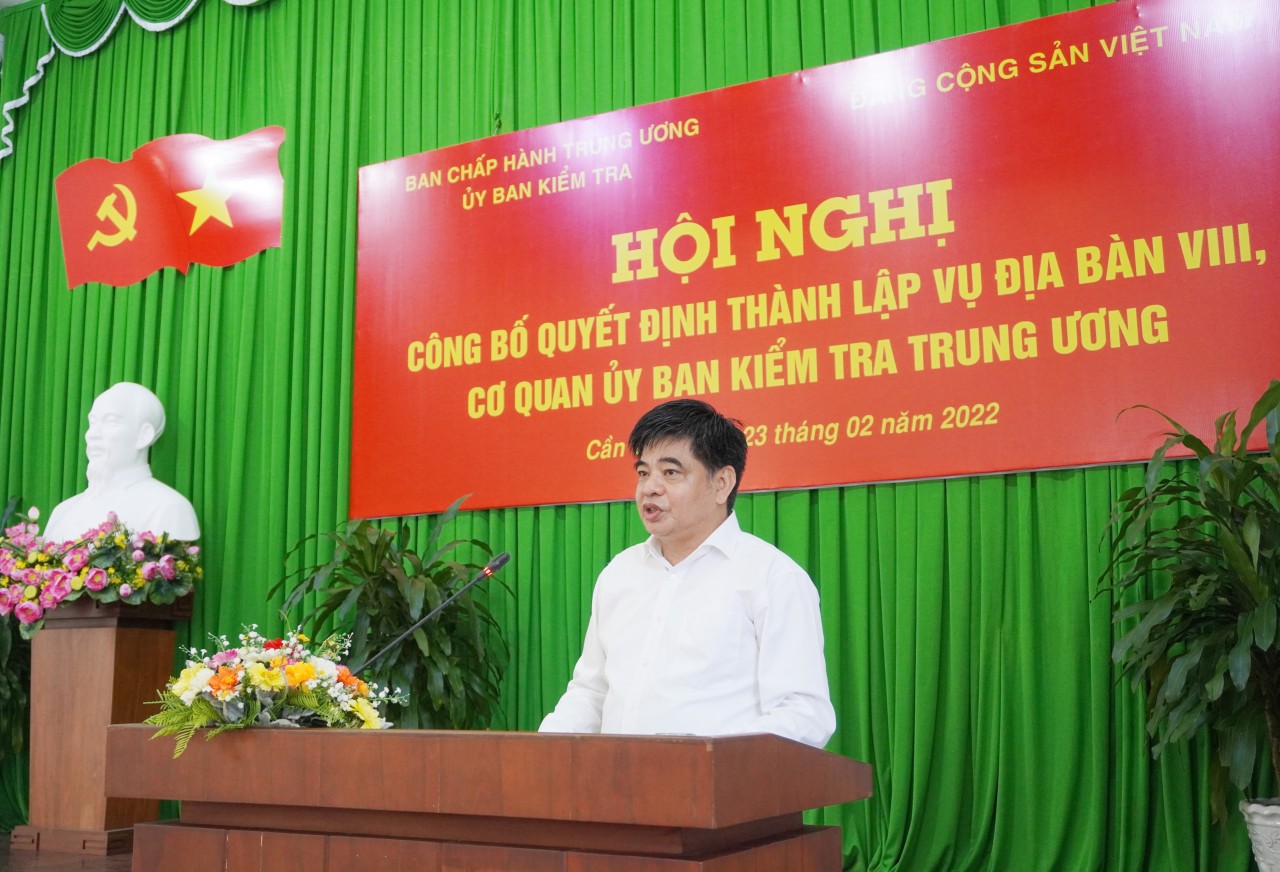 Ủy ban Kiểm tra Trung ương lập Vụ địa bàn VIII tại TP Cần Thơ