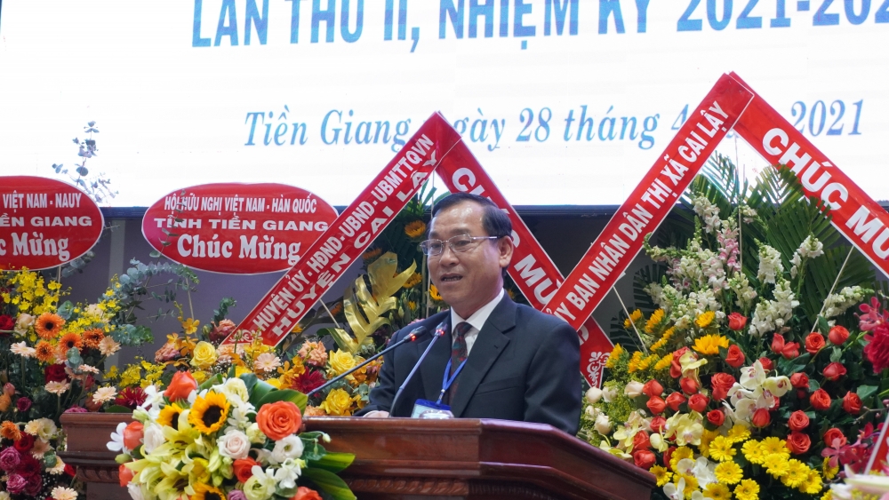 Ông Nguyễn Văn Mười - Phó Chủ tịch UBND tỉnh được bầu kiêm nhiệm giữ chức Chủ tịch Liên hiệp Tiền Giang