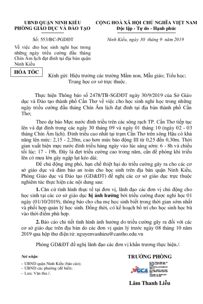 can tho khan cap ung pho trieu cuong nhieu noi chim trong bien nuoc