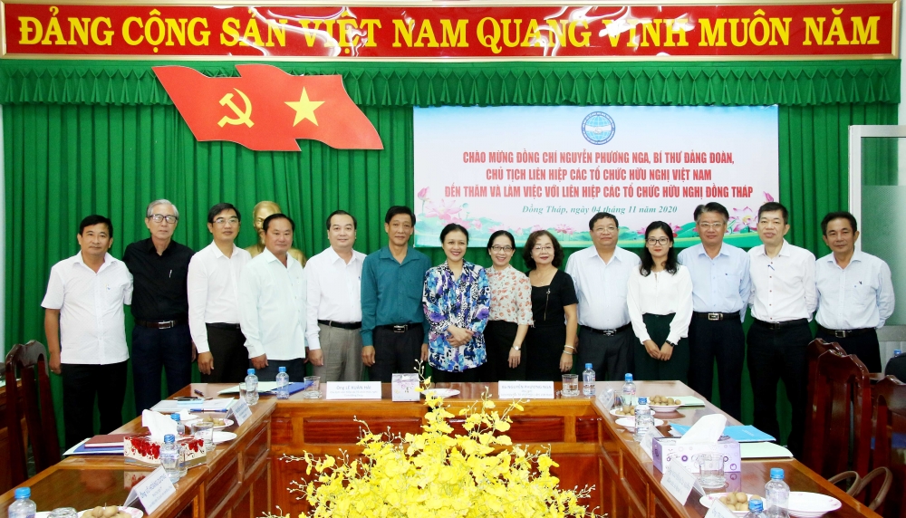 Chủ tịch VUFO làm việc với tỉnh Đồng Tháp về công tác đối ngoại nhân dân