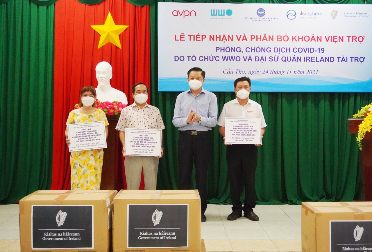 Cần Thơ: Tiếp nhận và phân bổ khoản viện trợ phòng, chống dịch COVID-19 trị giá trên 750 triệu đồng