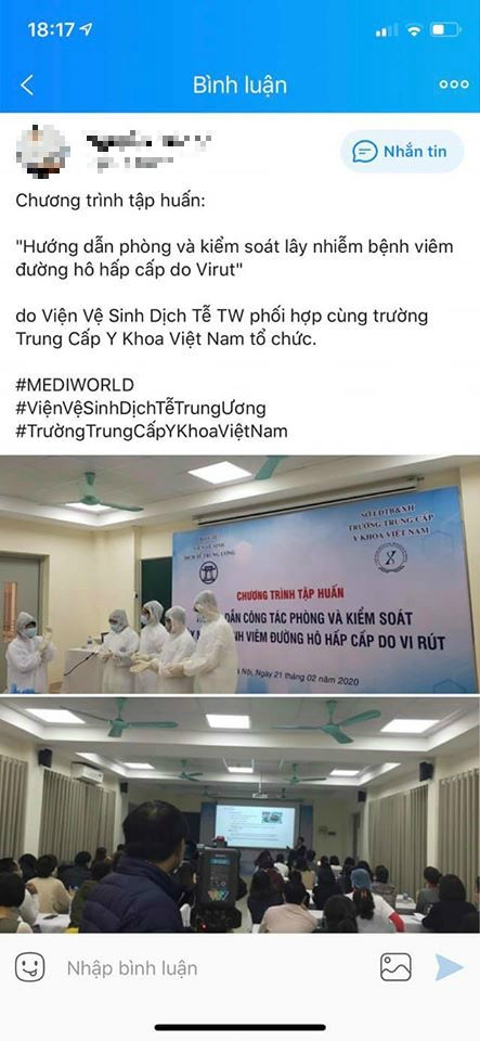 truong trung cap y khoa vn phan hoi viec thu tien tap huan phong va kiem soat lay nhiem vi rut corona