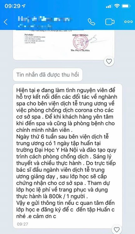 truong trung cap y khoa vn phan hoi viec thu tien tap huan phong va kiem soat lay nhiem vi rut corona