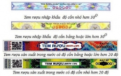 Bộ Tài chính: Từ ngày 07/5/2020, rượu sản xuất và rượu nhập khẩu phải được dán tem