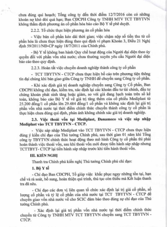 nhieu sai sot trong viec co phan hoa tong cong ty thiet bi y te viet nam