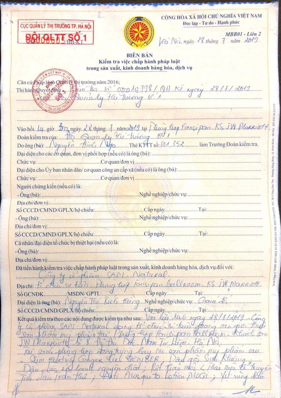 vi sao thuong hieu sam natural bi kiem tra dot xuat tai su kien ra mat