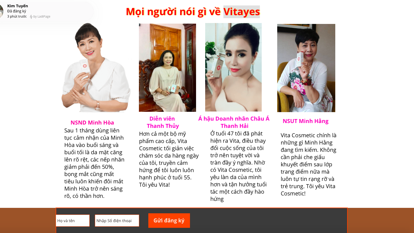 nsnd minh hang buc xuc vi bi thuong hieu vitayes xai chua hinh anh bia dat phat ngon quang cao san pham