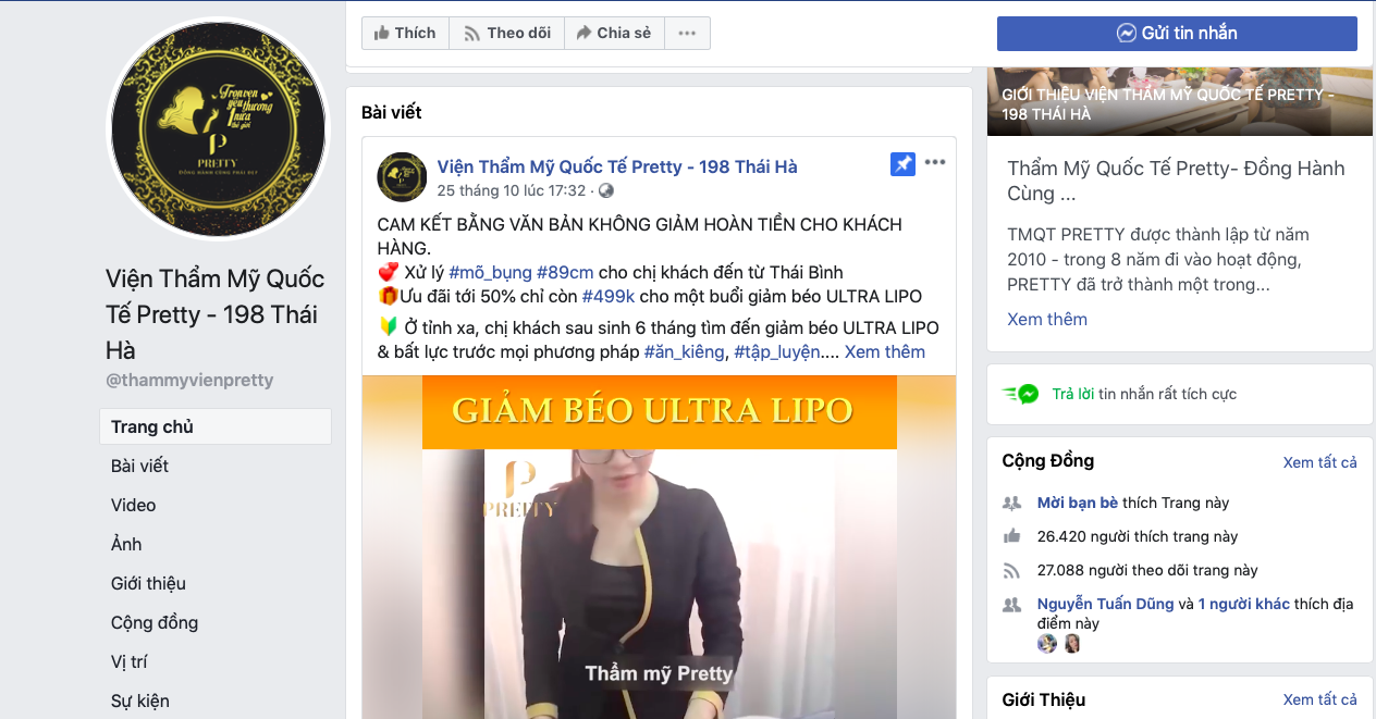 vien tham my quoc te pretty lam hong da mat cua ca sy noi tieng