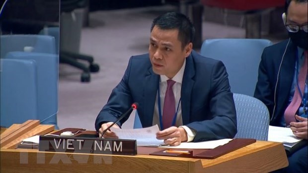 Đại sứ Đặng Hoàng Giang, Trưởng Phái đoàn thường trực Việt Nam tại Liên hợp quốc. Ảnh: TTXVN
