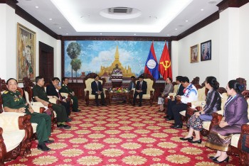 Trung ương Hội hữu nghị Việt Nam - Lào chúc mừng Đoàn thể thao Lào tham dự SEA Games 31