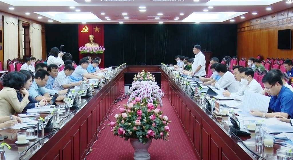 Trung ương Hội Nông dân Việt Nam làm việc tại tỉnh Sơn La hôm 5/5 nhằm rà soát công tác chuẩn bị tổ chức Hội nghị Thủ tướng đối thoại với nông dân. Ảnh: Cổng TTĐT Sơn La.