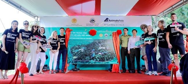 Lễ giới thiệu Trung tâm cứu hộ gấu Việt Nam II tại Vườn quốc gia Bạch Mã. Ảnh: 