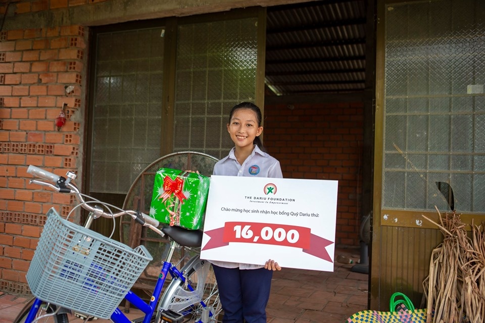 Quỹ Dariu trao gần 200 học bổng cho học sinh có hoàn cảnh khó khăn tại Vĩnh Long