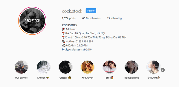 Cockstock - shop bán khuyên tai ở Hà Nội uy tín, giá rẻ