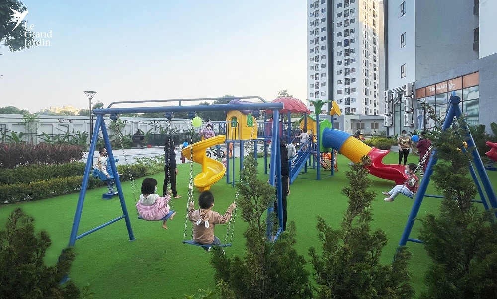 Không gian ngập trành sắc xanh tại “Khu vườn lớn” Le Grand Jardin.