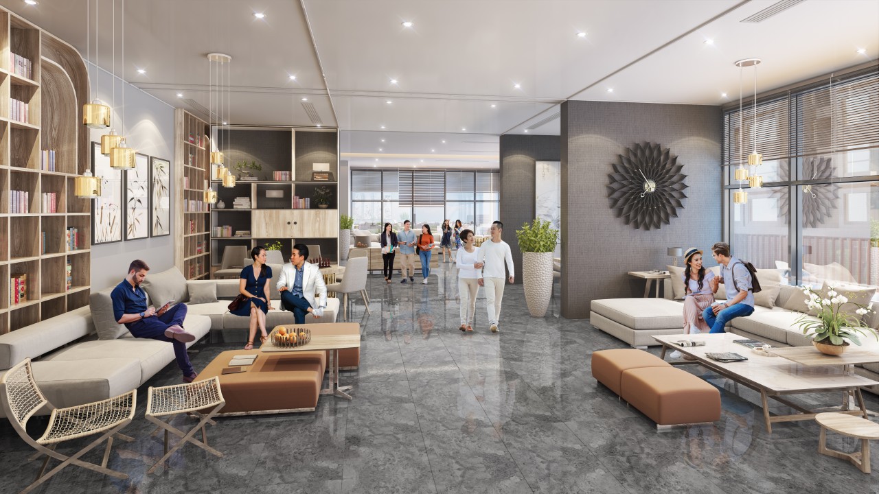 Không gian đa sắc màu của Hinode City tạo ra không gian sống hiện đại, chất lượng.