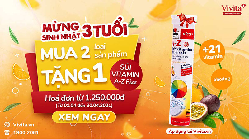 Nhà thuốc Vivita sinh nhật 3 tuổi với nhiều quà tặng trong tháng 4
