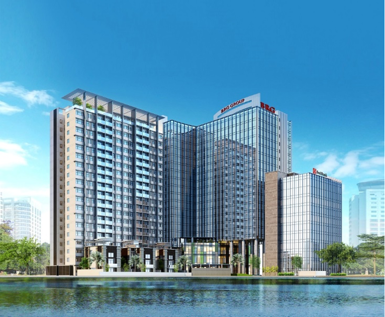 Diamond Park Plaza (Hà Nội) với 128 căn hộ độc bản bên hồ Thành Công.