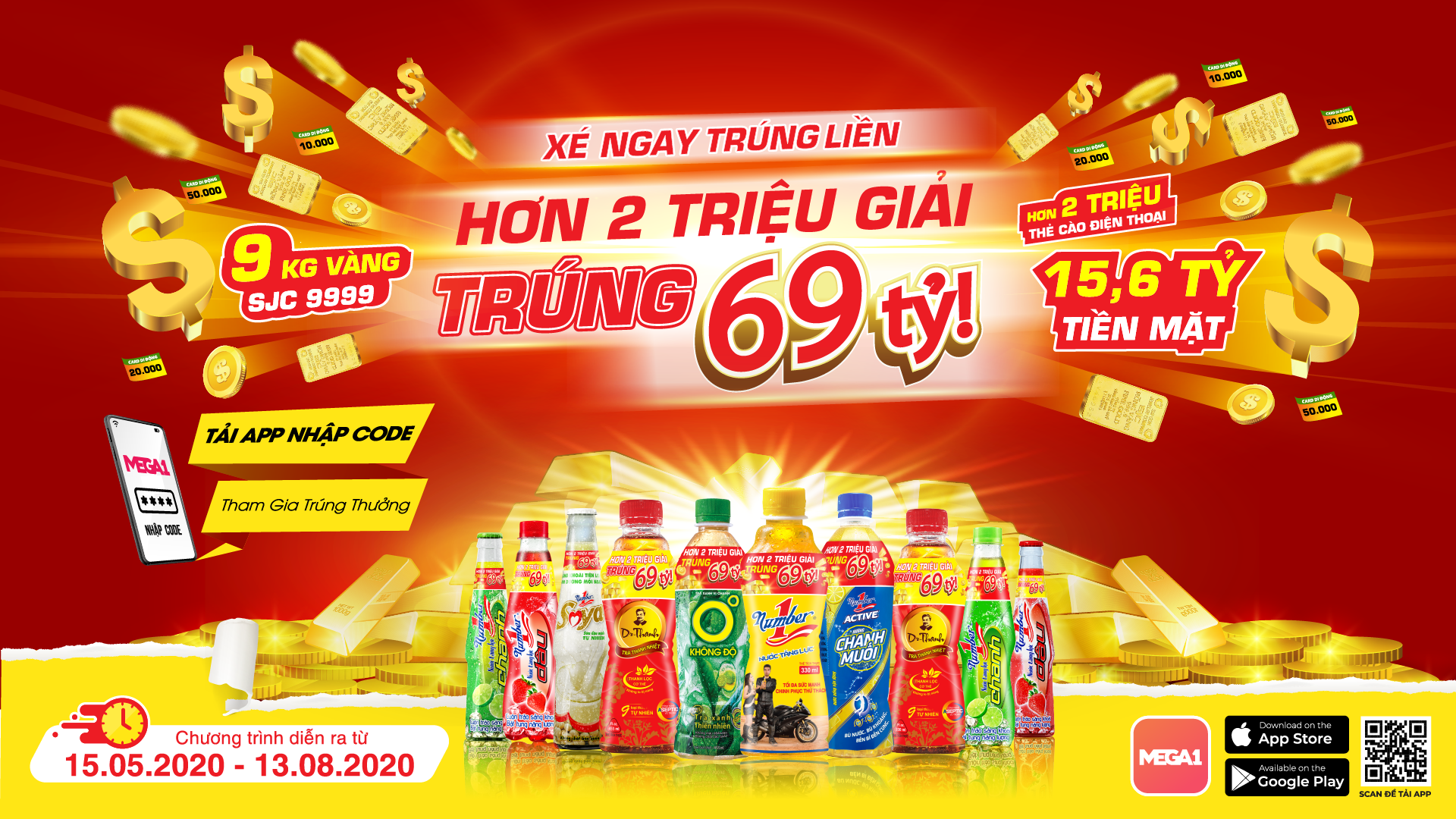 Chương trình khuyến mãi “khủng” của Tân Hiệp Phát: Tổng giải lên đến 69 tỷ đồng