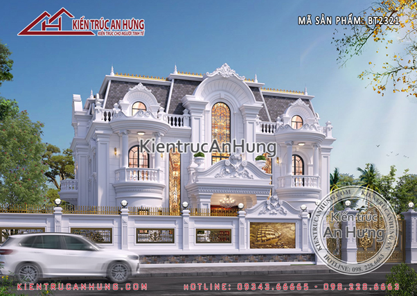Sản phẩm thiết kế biệt thự phong cách tân cổ điển tại Đồng Nai.