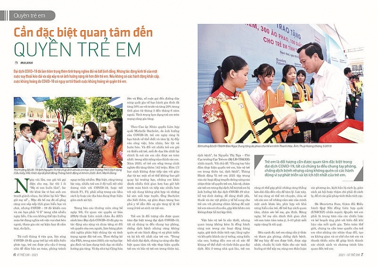 Vì trẻ em - Diễn đàn dân sinh bảo vệ, chăm sóc trẻ em