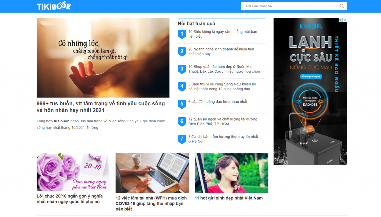 Khám phá Tikibook - Trang web đánh giá chia sẻ thông tin đa lĩnh vực Khám phá Tikibook - Trang web đánh giá chia sẻ thông tin đa lĩnh vực