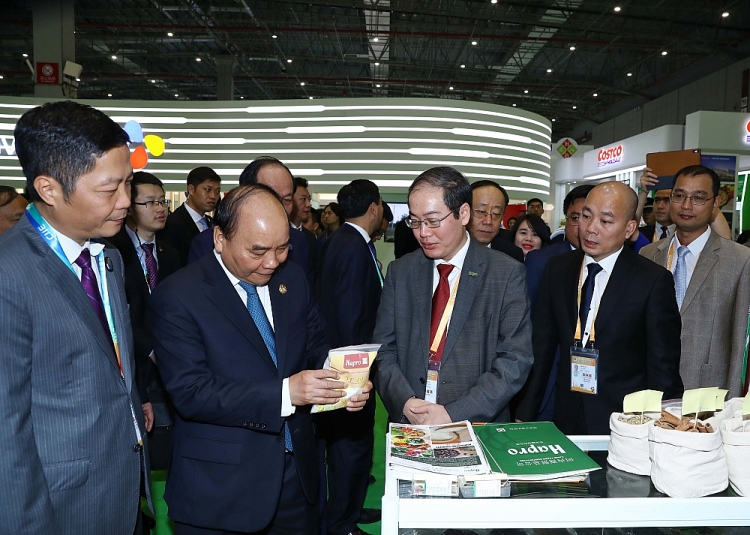 Tại Lễ khai mạc Hội chợ nhập khẩu Quốc tế Trung Quốc 2018, gian hàng Hapro đã vinh dự được tiếp đón Thủ tướng Chính phủ và đoàn cấp cao Việt Nam tới thăm. Thủ tướng dành sự động viên khích lệ Hapro thời gian qua đã tích cực xuất khẩu, quảng bá các sản phẩm nông sản có thế mạnh của Việt Nam tại thị trường nước ngoài
