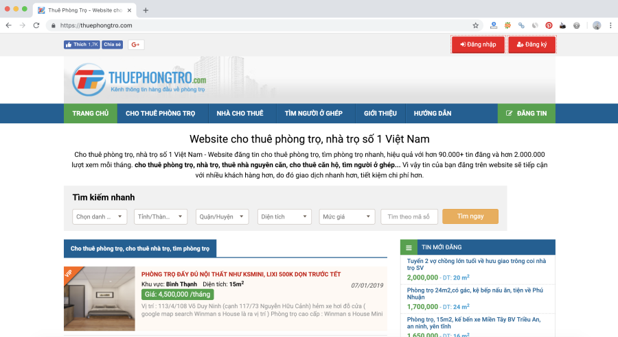 Giao diện của website khá đơn giản, dễ tiếp cận.