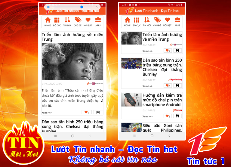 Tin tức 1 - Ứng dụng hay cập nhật tin tức nhanh Tin tức 1 - Ứng dụng hay cập nhật tin tức nhanh