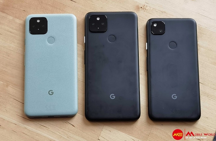 Nhìn chung, Pixel 4a là nhỏ nhất, sau đó là Pixel 5, với Pixel 4a 5G là lớn nhất.