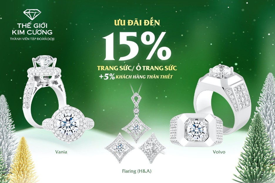 Thế Giới Kim Cương ưu đãi khủng dịp Noel và chào Năm mới 2022