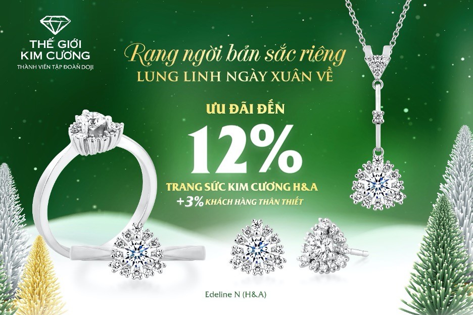 Thế Giới Kim Cương ưu đãi khủng dịp Noel và chào Năm mới 2022