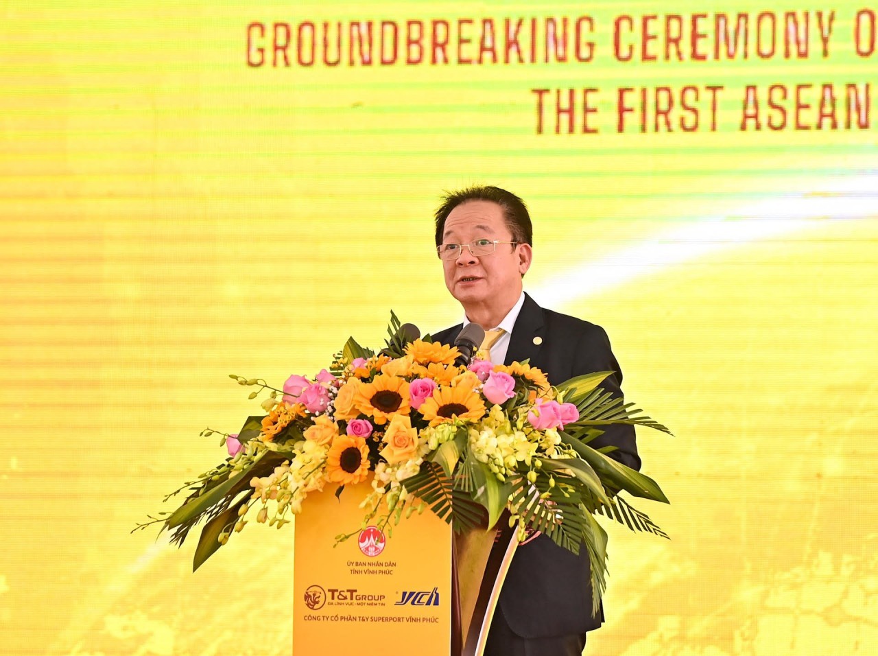 : Ông Đỗ Quang Hiển, Chủ tịch HĐQT kiêm Tổng Giám đốc Tập đoàn T&T Group phát biểu tại sự kiện.