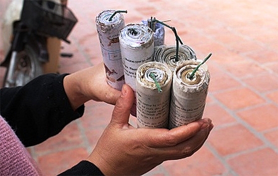 Pháo tự chế tiềm ẩn nguy cơ cháy nổ rất cao (Ảnh minh họa)